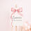 Thumbnail: Personalised pink bow hen party welcome sign with “Tying the Knot” wording printed on foamex board with custom name and date
