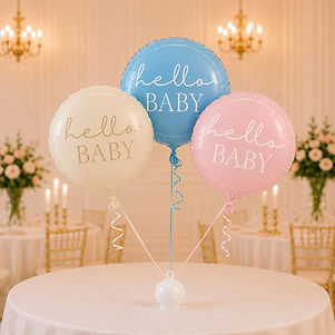 baby shower helium filled foil balloons