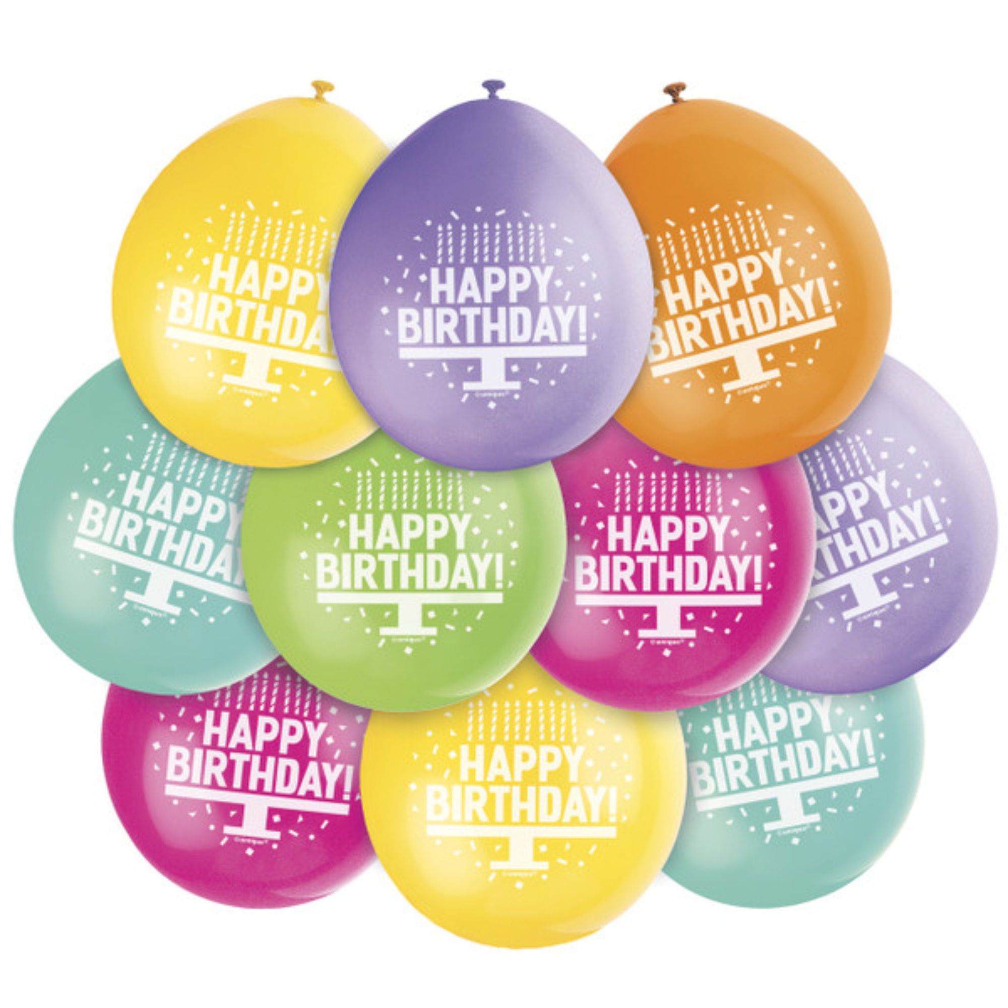 Happy Birthday Balloons Multi Colour
