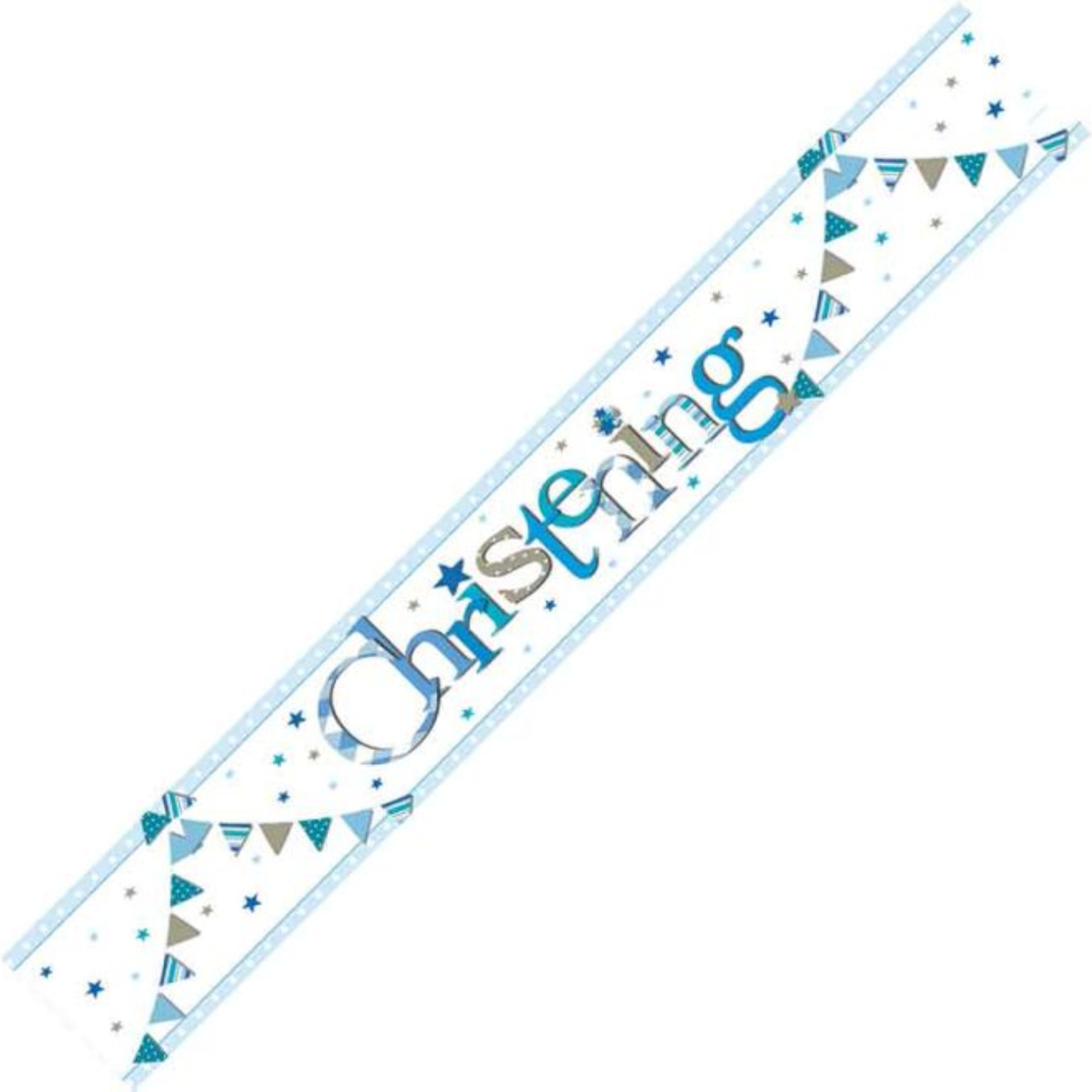 Blue Christening Banner 9ft
