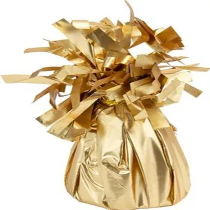 Gold foil balloon weight for helium balloons,