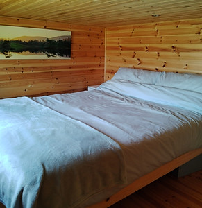 Bracken Heights lodge sleeping loft with double bed