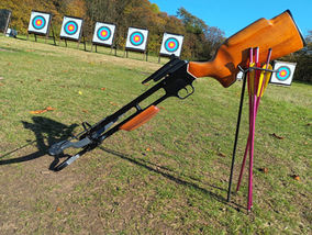 Air rifles ready for the shooting class at BrackenXcapes glamping site