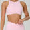 Thumbnail: Lush Collection – High-Neck Crop Top in Pink Mist