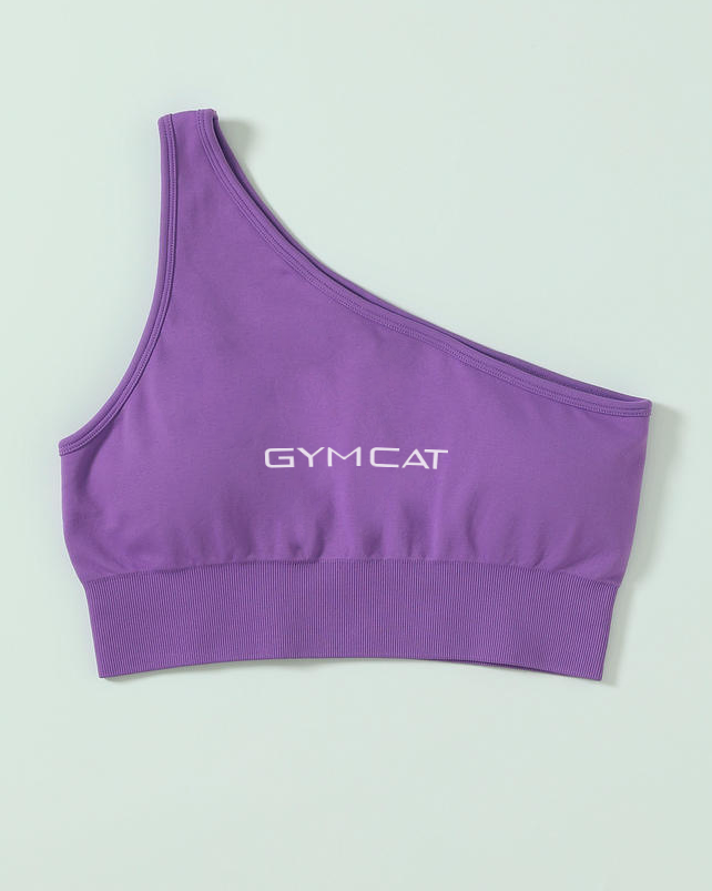 Thumbnail: Revive Seamless One Shoulder Sports Bra- Lilac
