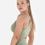Thumbnail: Petal- Ruched Seamless Sports Bra- Green