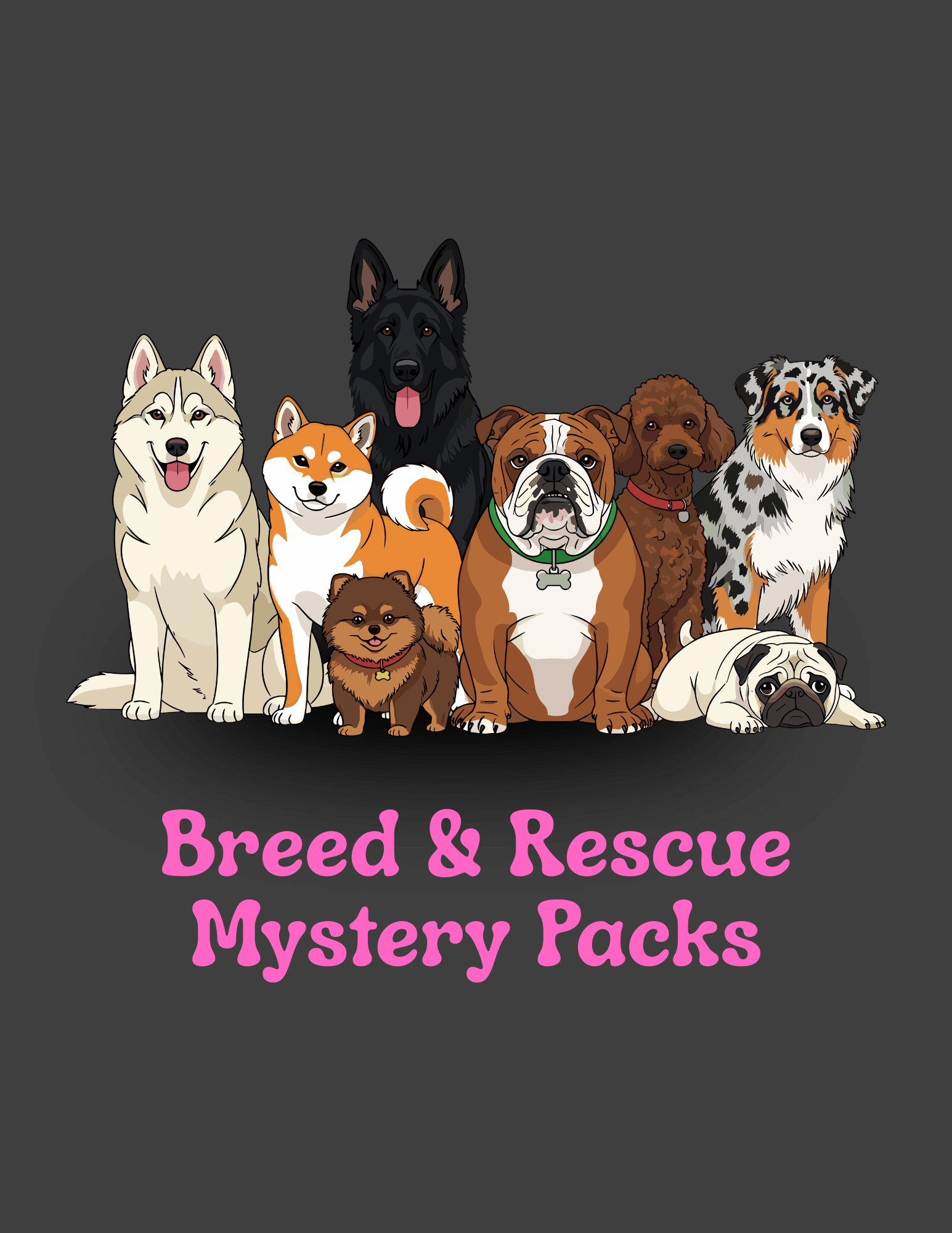Dog breed gift, dog rescue pack