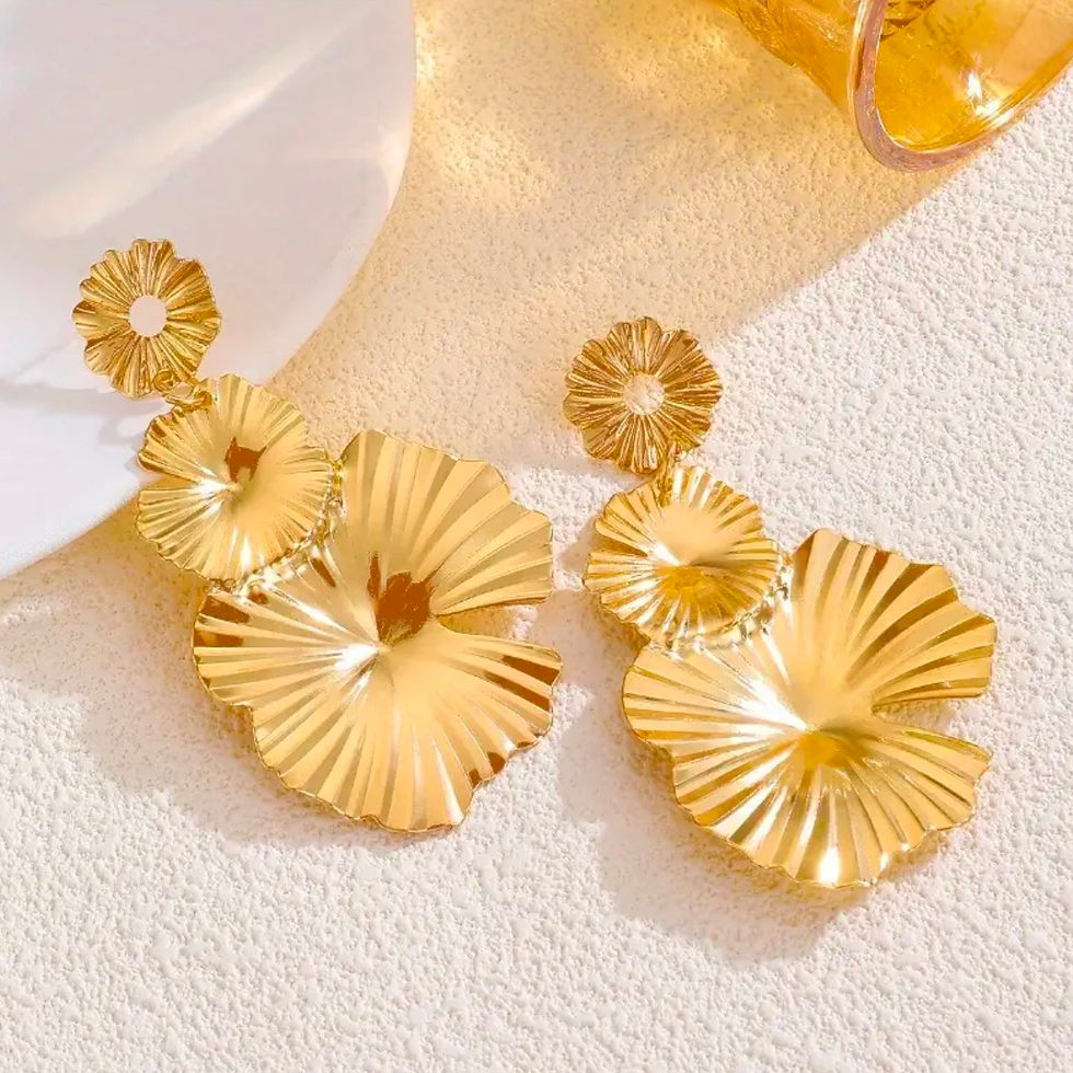 Miniatura: Brinco Mosaico Flor Gold