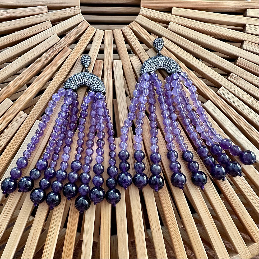 Brinco Pavê Côncavo Roxo