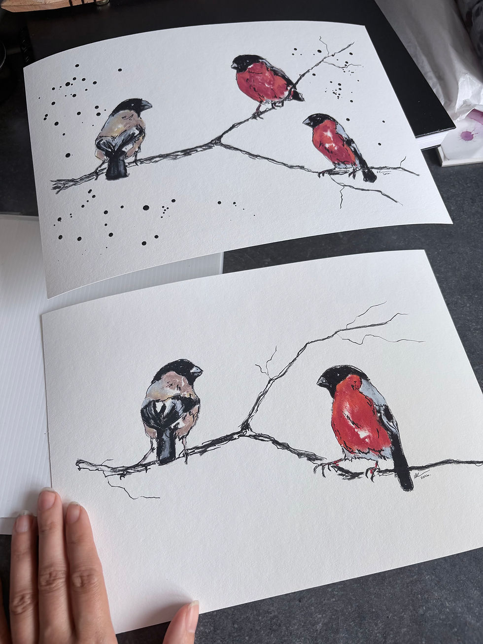 Thumbnail: Bullfinches I - limited edition print