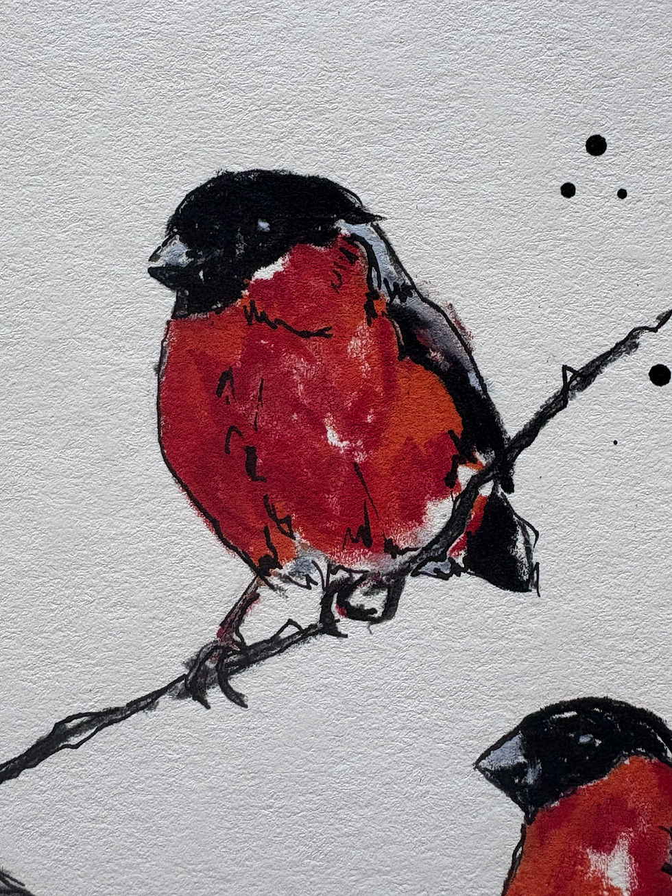 Thumbnail: Bullfinches I - Original Artwork 