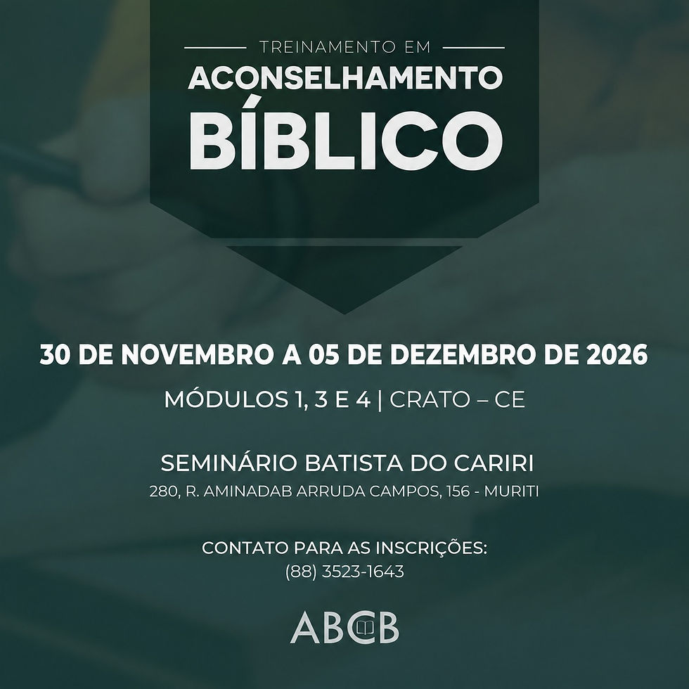 Treinamento em Aconselhamento | Crato – CE