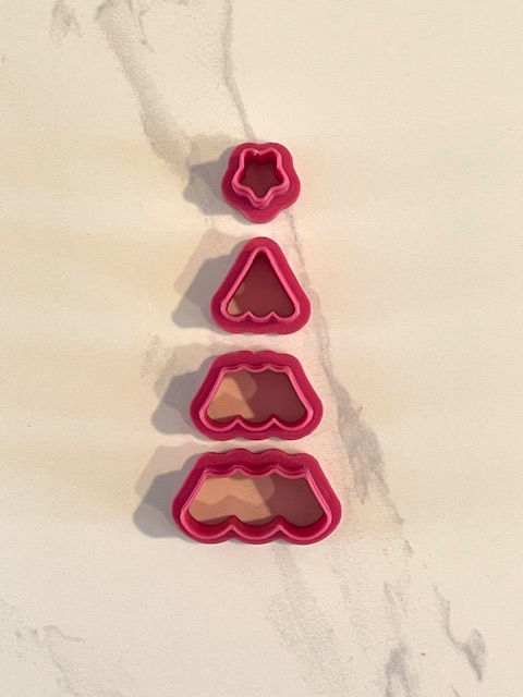 4pc Christmas Tree Stack Cutter