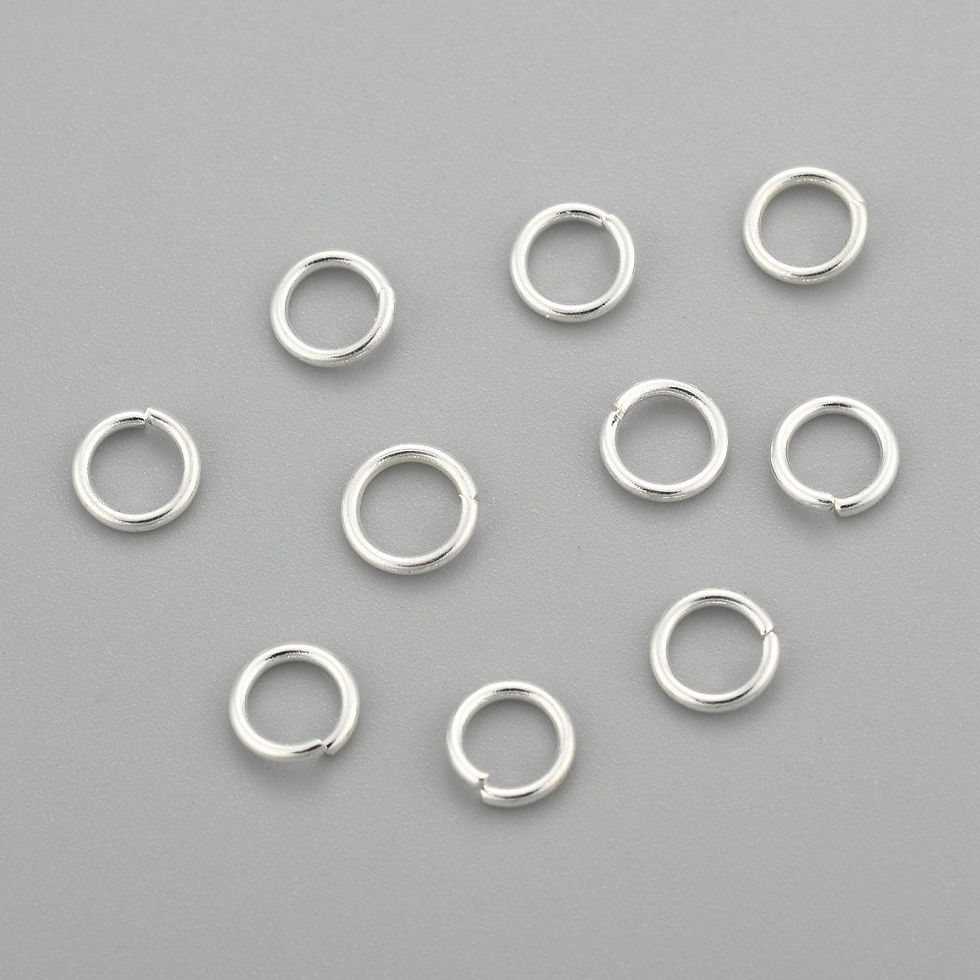 6mm Jump Rings - Bright Silver - (100pc)