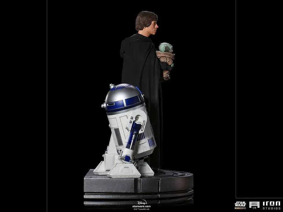 Miniatura: Figura Coleccionable Luke Skywalker R2-D2 and Grogu - Star Wars - Legacy Replica 1/4 - Iron Studios