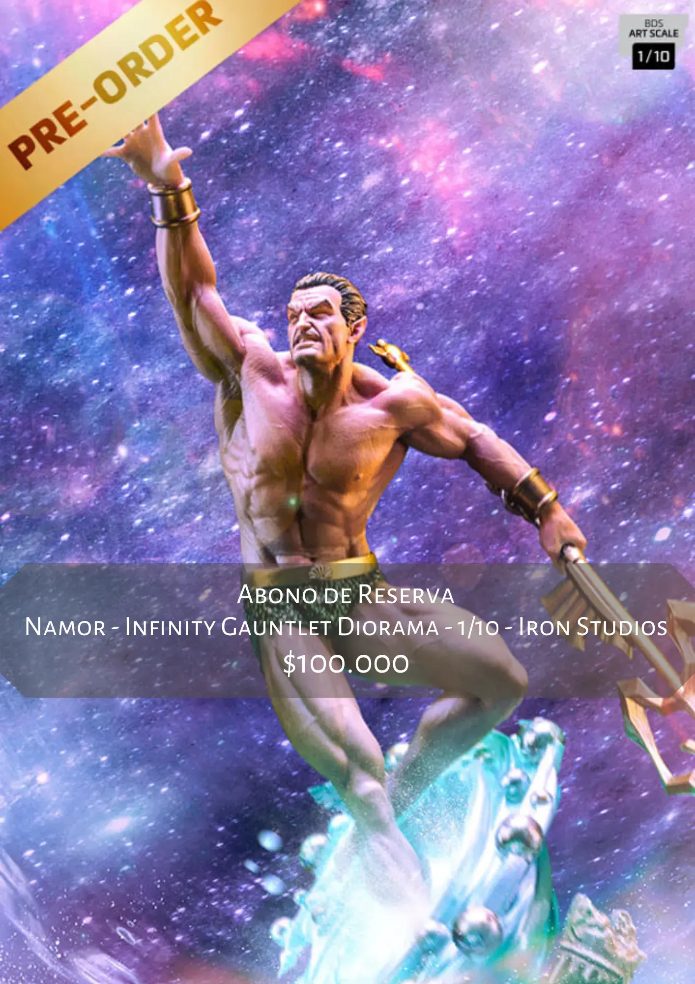 Namor - Infinity Gauntlet Diorama - Art Scale 1/10 - Iron Studios - Abono