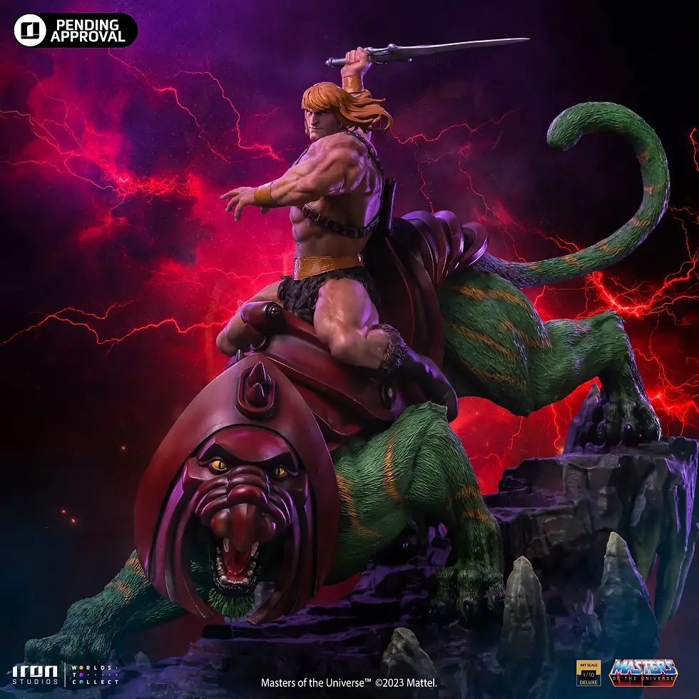 Miniatura: He-man and Battle Cat Deluxe - M.O.T.U. -  1/10 - Iron Studios