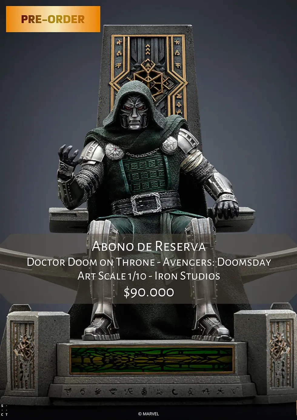 Doctor Doom on Throne - Avengers: Doomsday - Art Scale 1/10 - Iron Studios