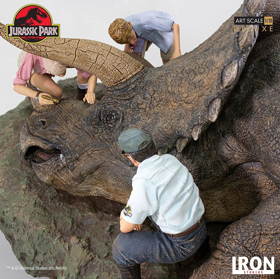 Miniatura: Triceratops - Diorama Jurassic Park - Art Scale 1/10 - Iron Studios