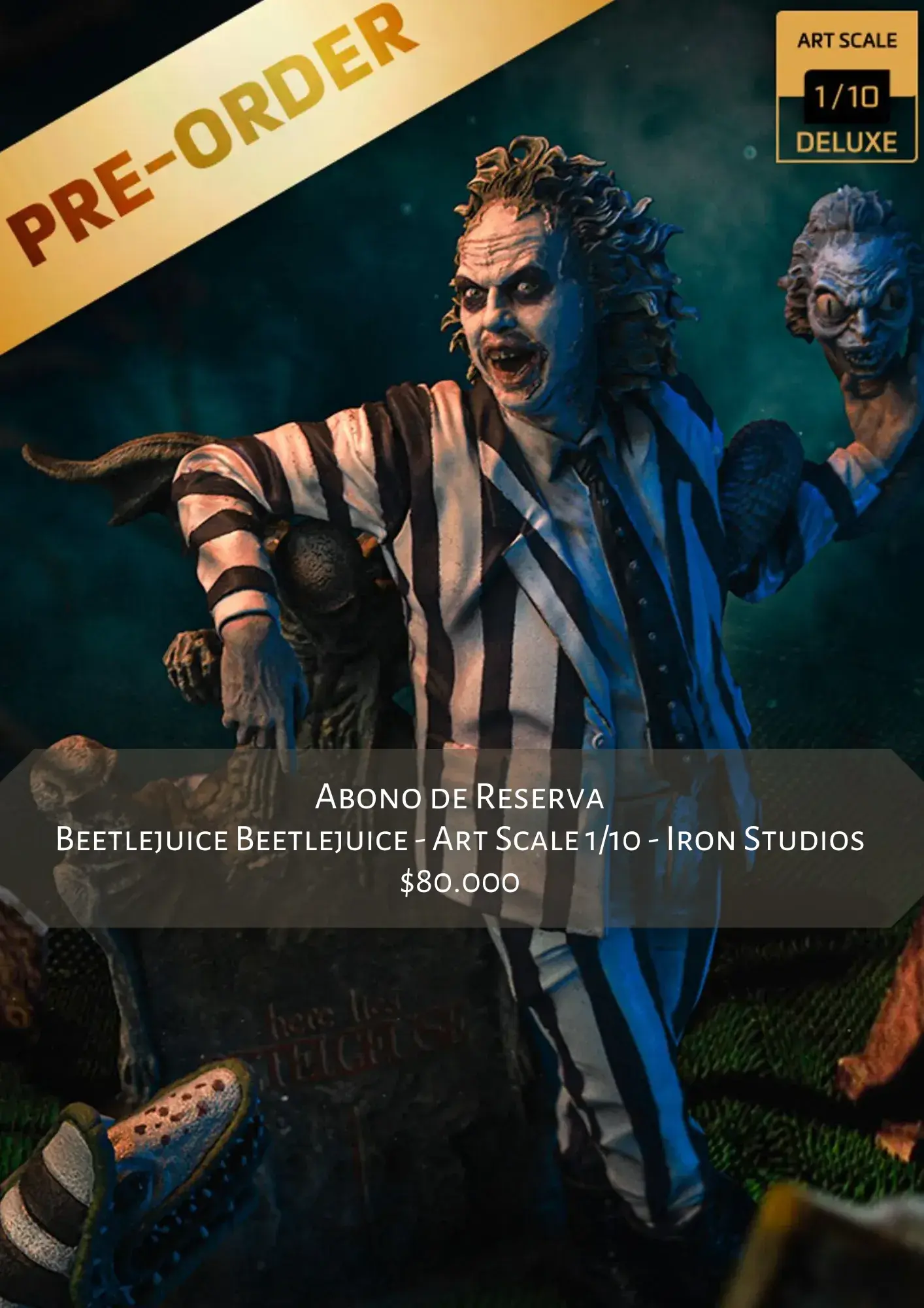 Beetlejuice - Beetlejuice Beetlejuice - Art Scale 1/10 - Iron Studios - Abono