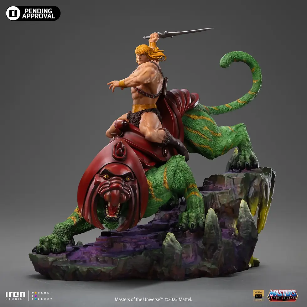 Miniatura: He-man and Battle Cat Deluxe - M.O.T.U. -  1/10 - Iron Studios