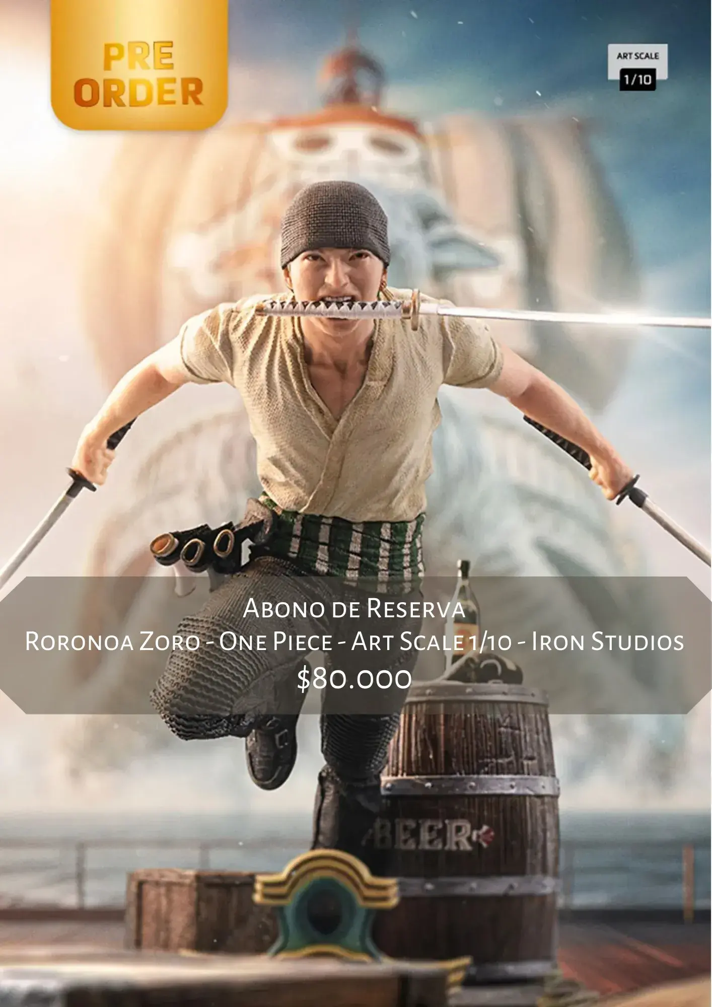 Roronoa Zoro - One Piece - Art Scale 1/10 - Iron Studios - Abono