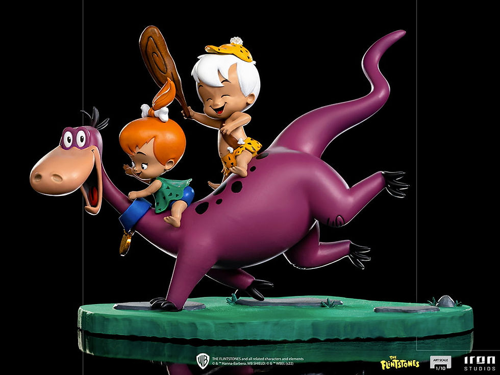 Miniatura: Statue Dino, Peebles, Bamm-Bamm – The Flintstones – Art Scale 1/10 – Iron Studio