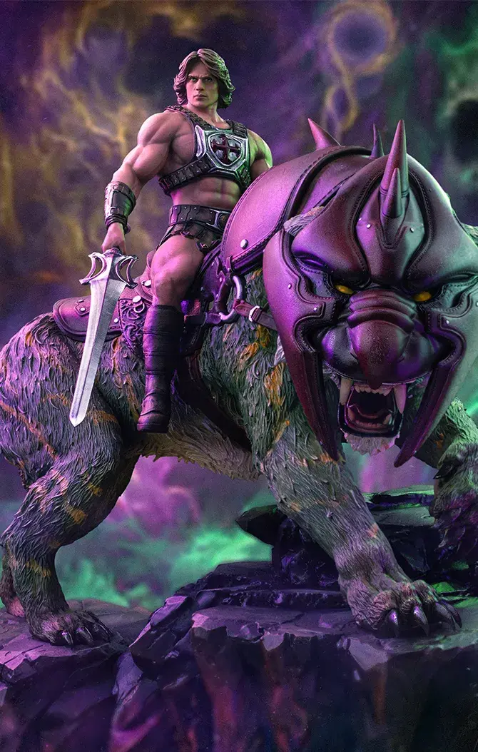 Miniatura: He-Man and Battle Cat - Masters of the Universe Movie - Deluxe Art Scale 1/10 - Iron Studios