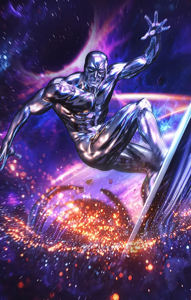 Miniatura: Silver Surfer - Infinity Gauntlet Diorama - Scale 1/10 - Iron Studios - Abono