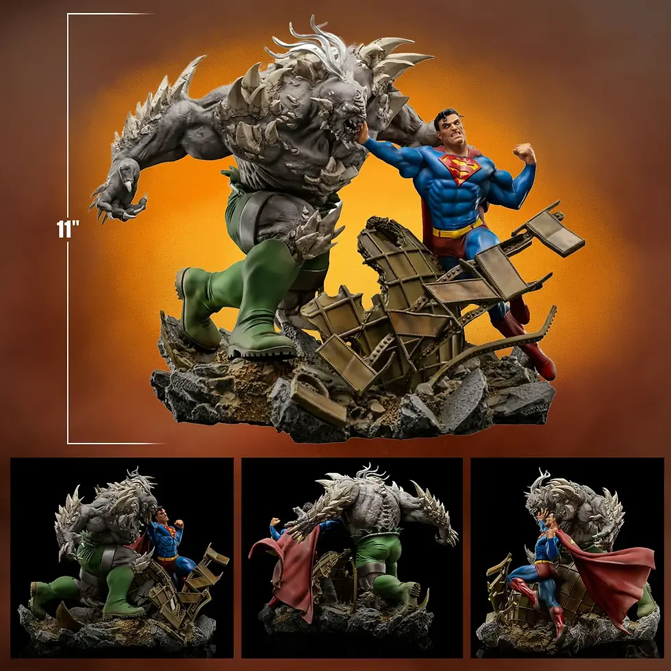 Miniatura: Superman vs Doomsday - DC Comics Iron Studios Exclusive 10 Years - Art Scale 1/1