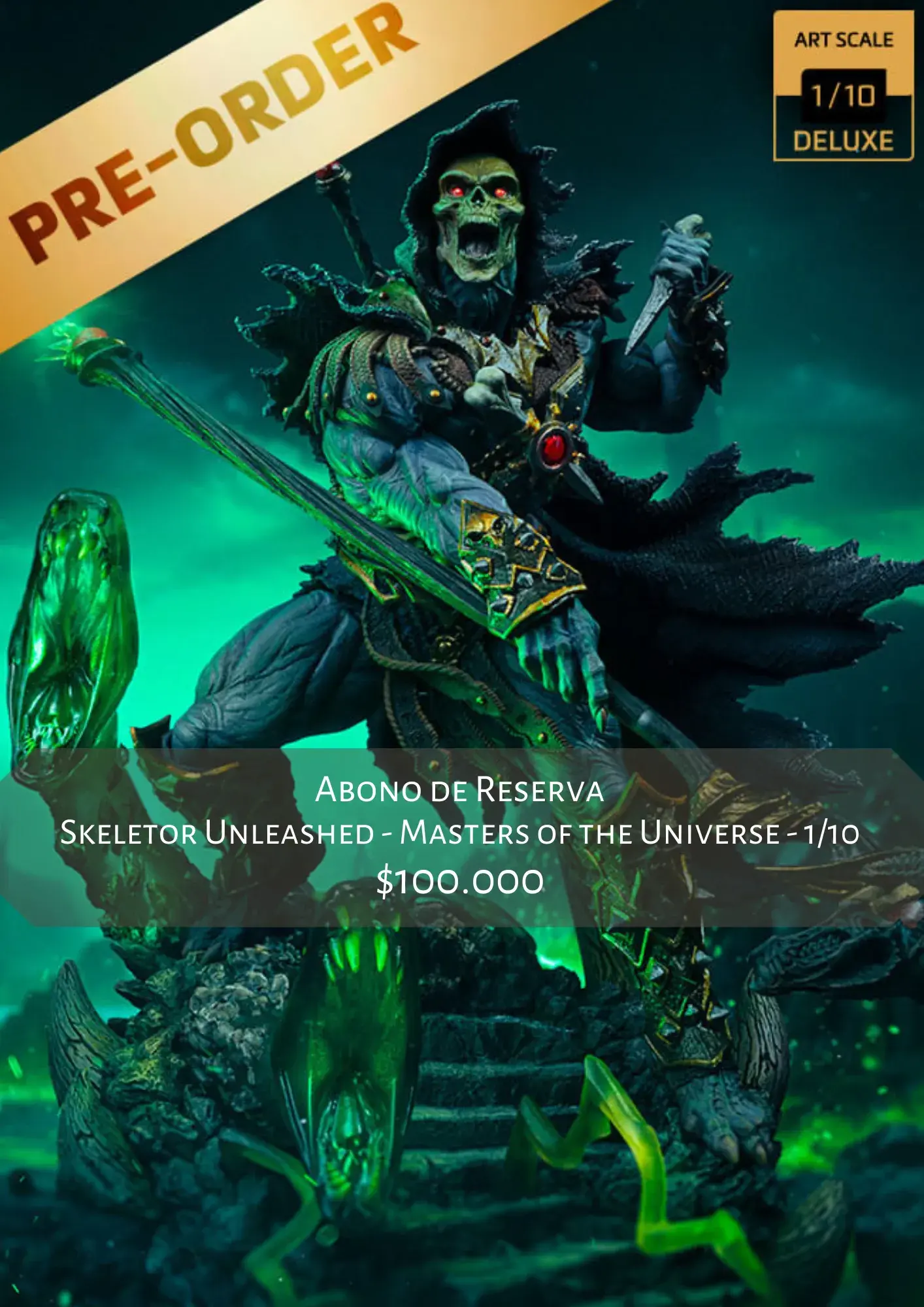 Skeletor Unleashed - Masters of the Universe 1/10 - Iron Studios - Abono