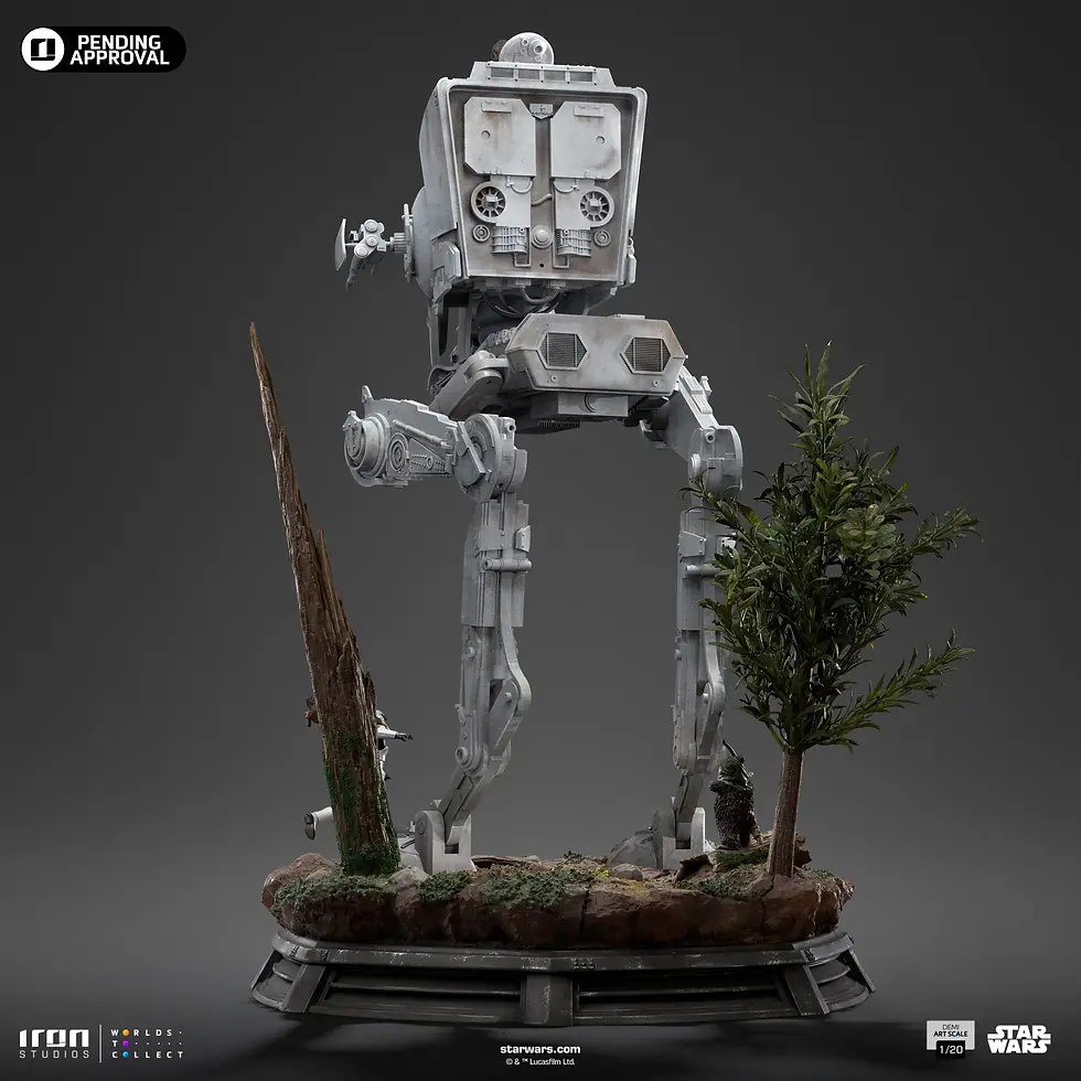 Miniatura: AT-ST and Chewbacca - Star Wars - 1/20 - Iron Studios - Abono