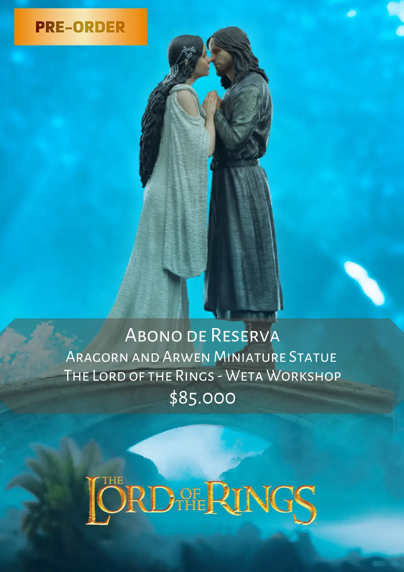 Aragorn & Arwen Miniature Statue - The Lord of the Rings - Weta Workshop