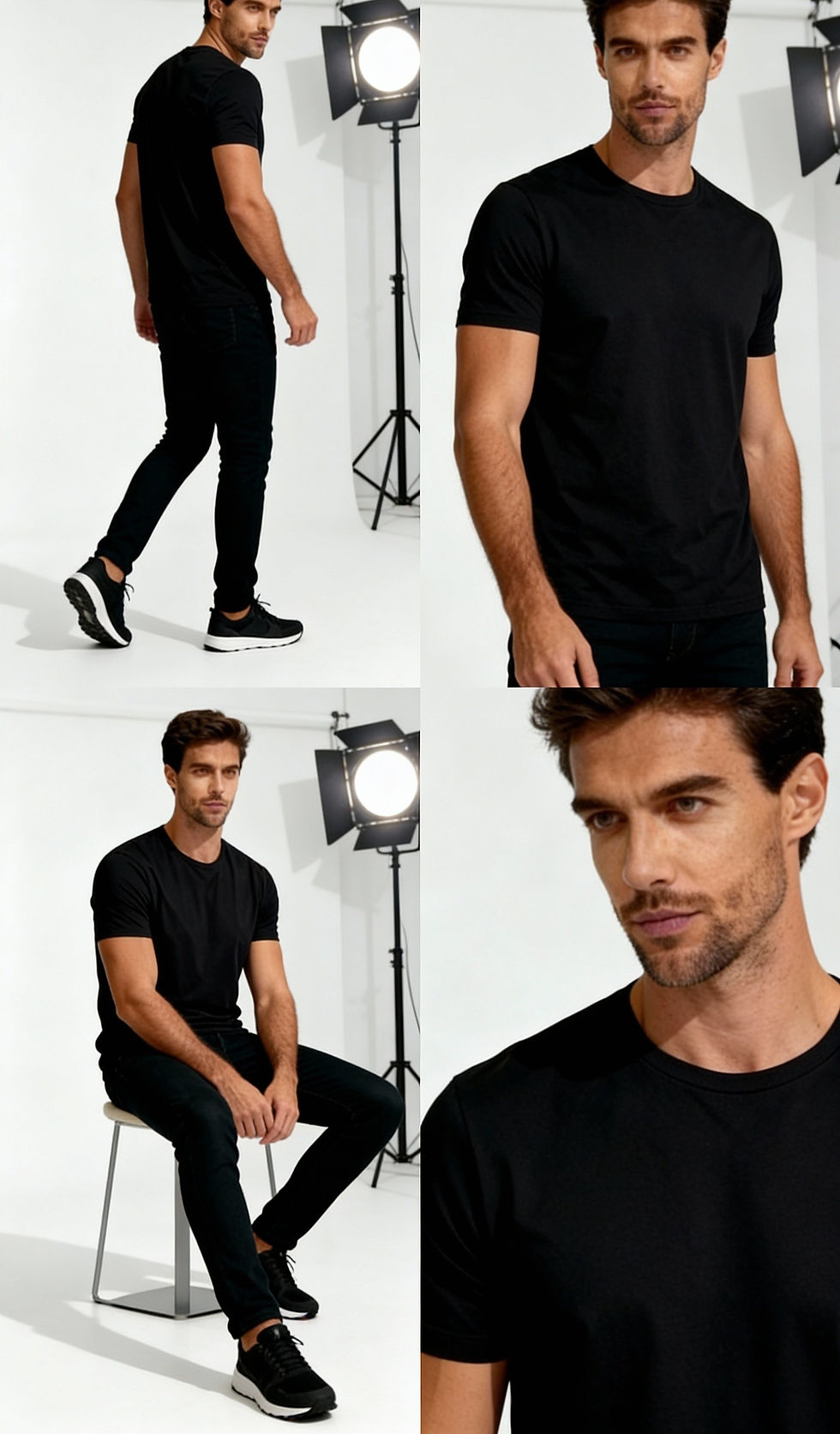 Miniatura: Kit 3 Camiseta Básicas Algodão