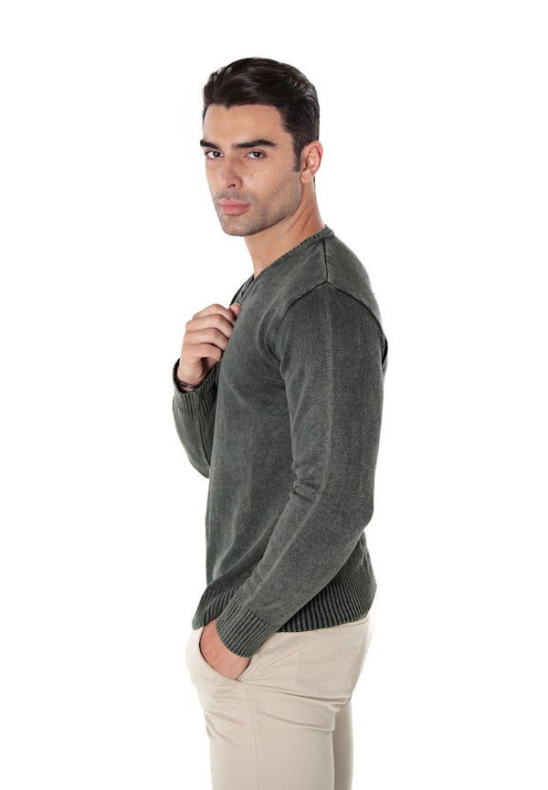Miniatura: SUÉTER Tricot Prime Gola V Be Outlier -  100% ALGODÃO – EFEITO ESTONADO