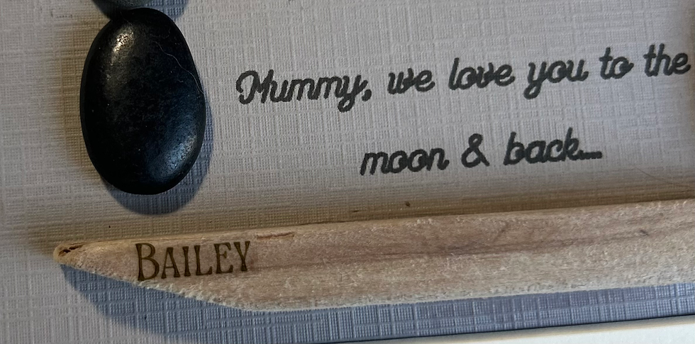 Thumbnail: Personalised Pebble Art - Unique 'Love You To The Moon & Back'