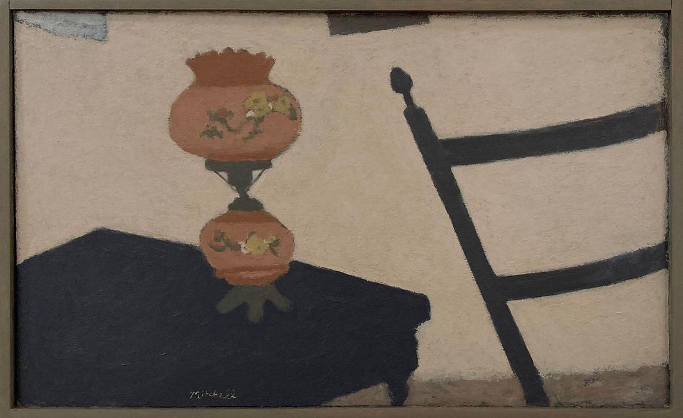 Rocking Chair and Table Lamp in Autumn