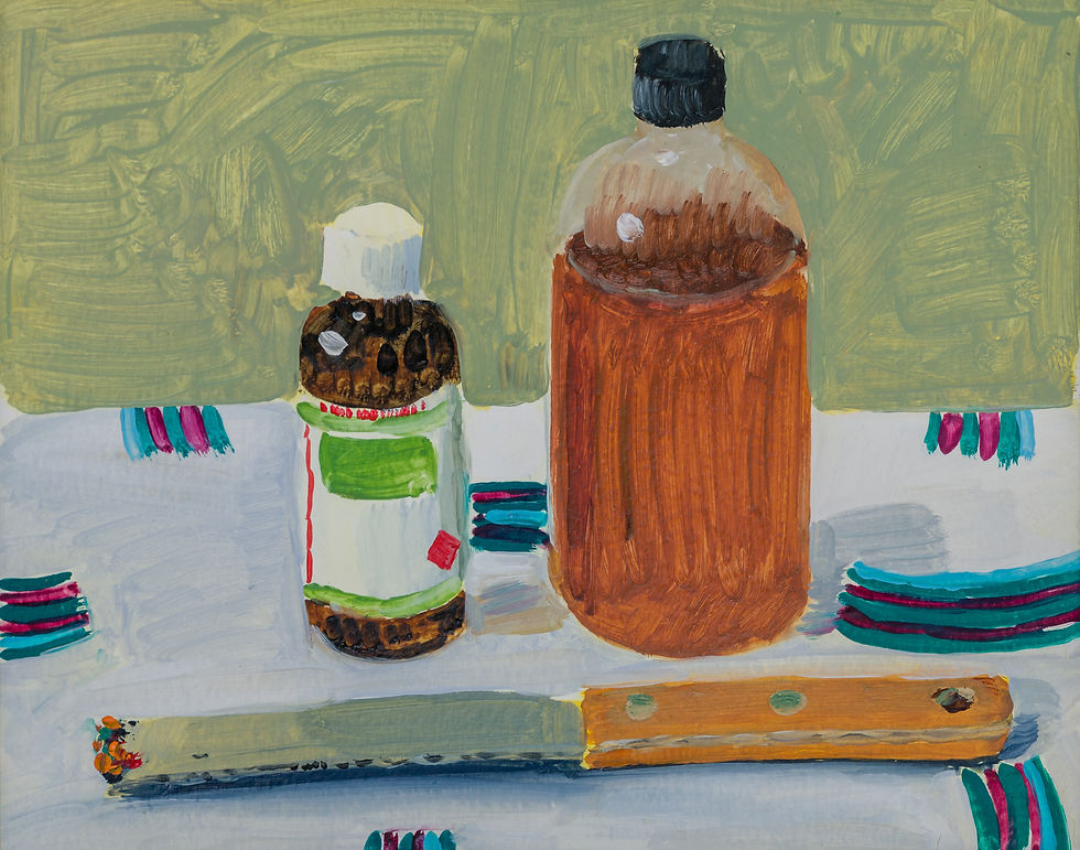 Bottles and Palette Knife