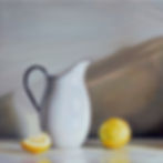 Still Life White Jug and Lemons