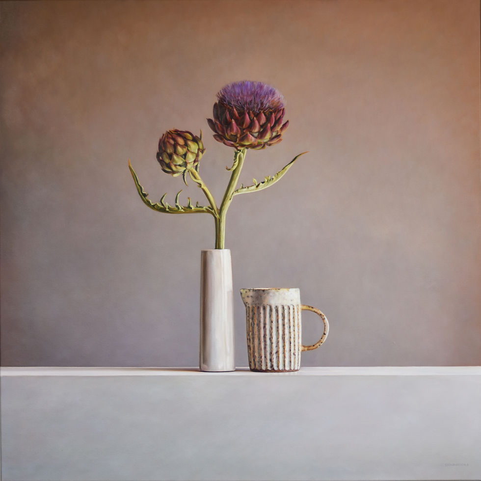 Artichoke Flower and Speckle Jug