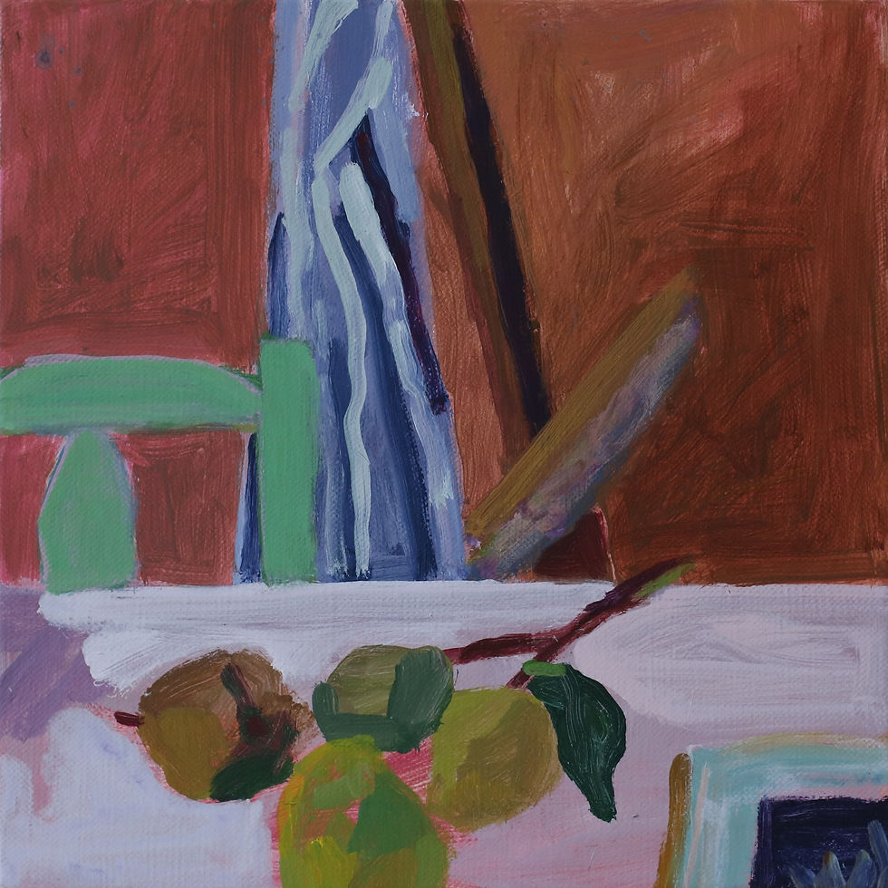Studio with easel, Apron & Quince
