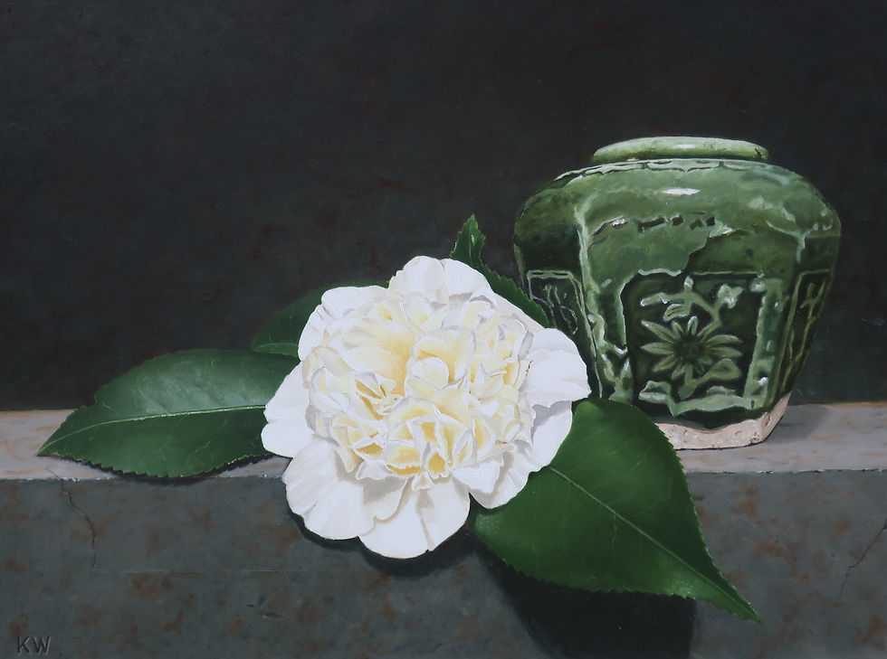 Ginger Jar with Camelia