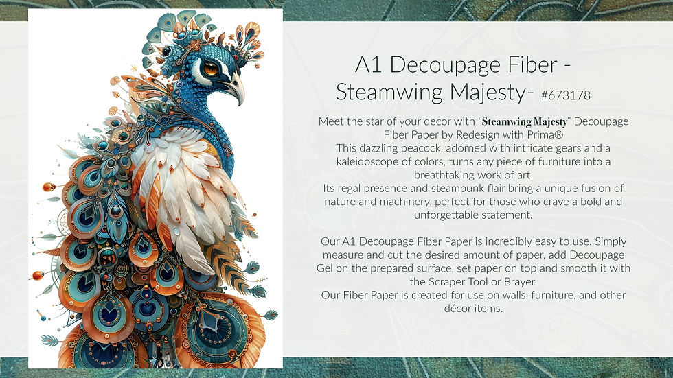 Thumbnail: Redesign with Prima A1 Decoupage Fiber Paper-Steamwing Majesty