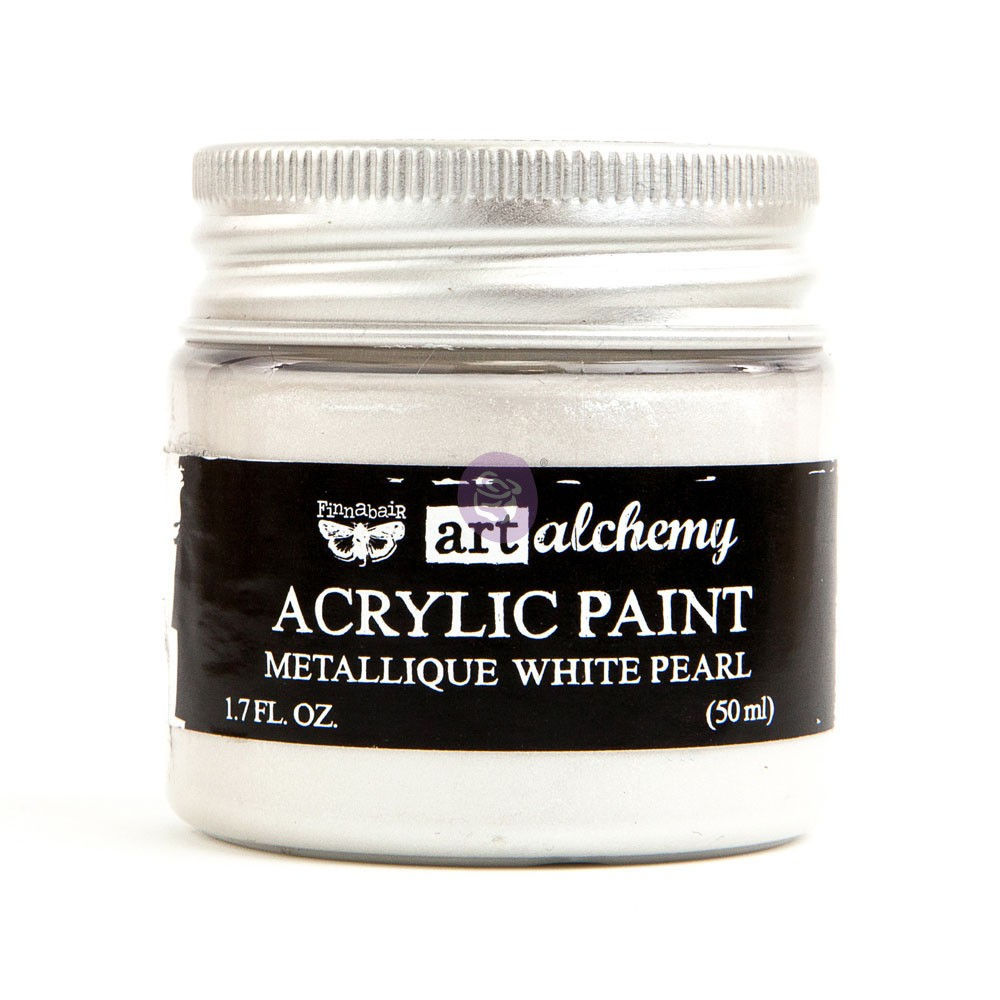 White Pearl Finnabair Art Alchemy Metallique Acrylic Paint