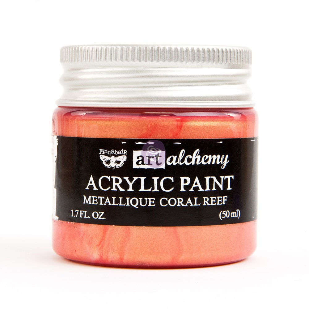 Finnabair Art Alchemy Metallique Acrylic Paint-Coral Reef