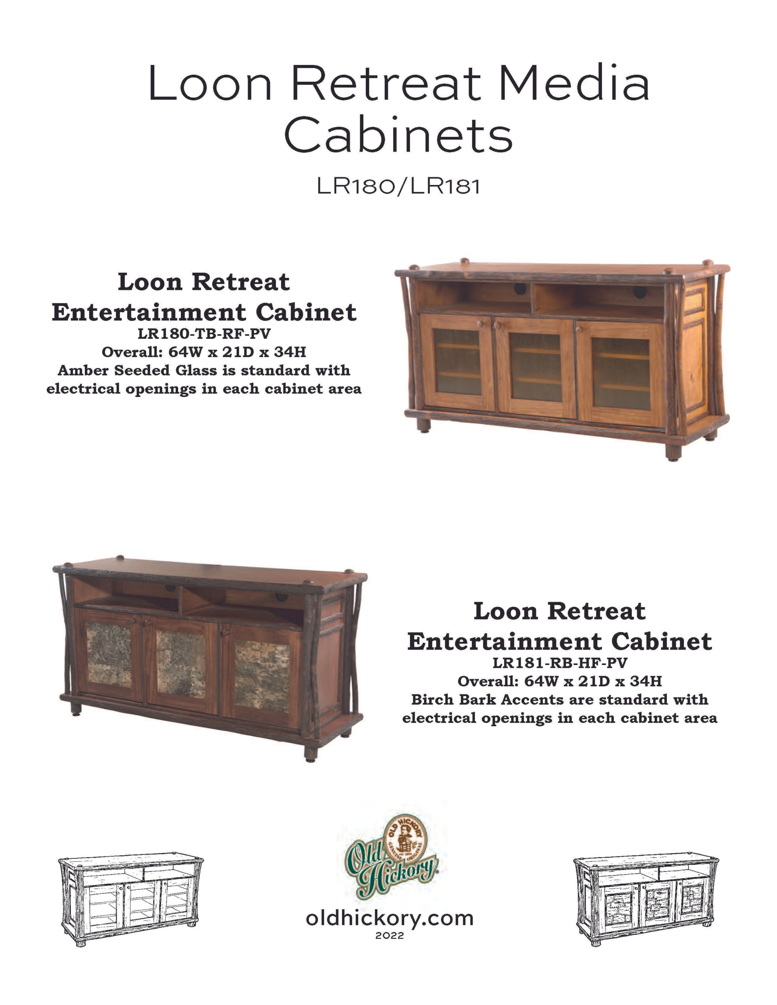 Loon Retreat Media Cabinets - LR180/LR181