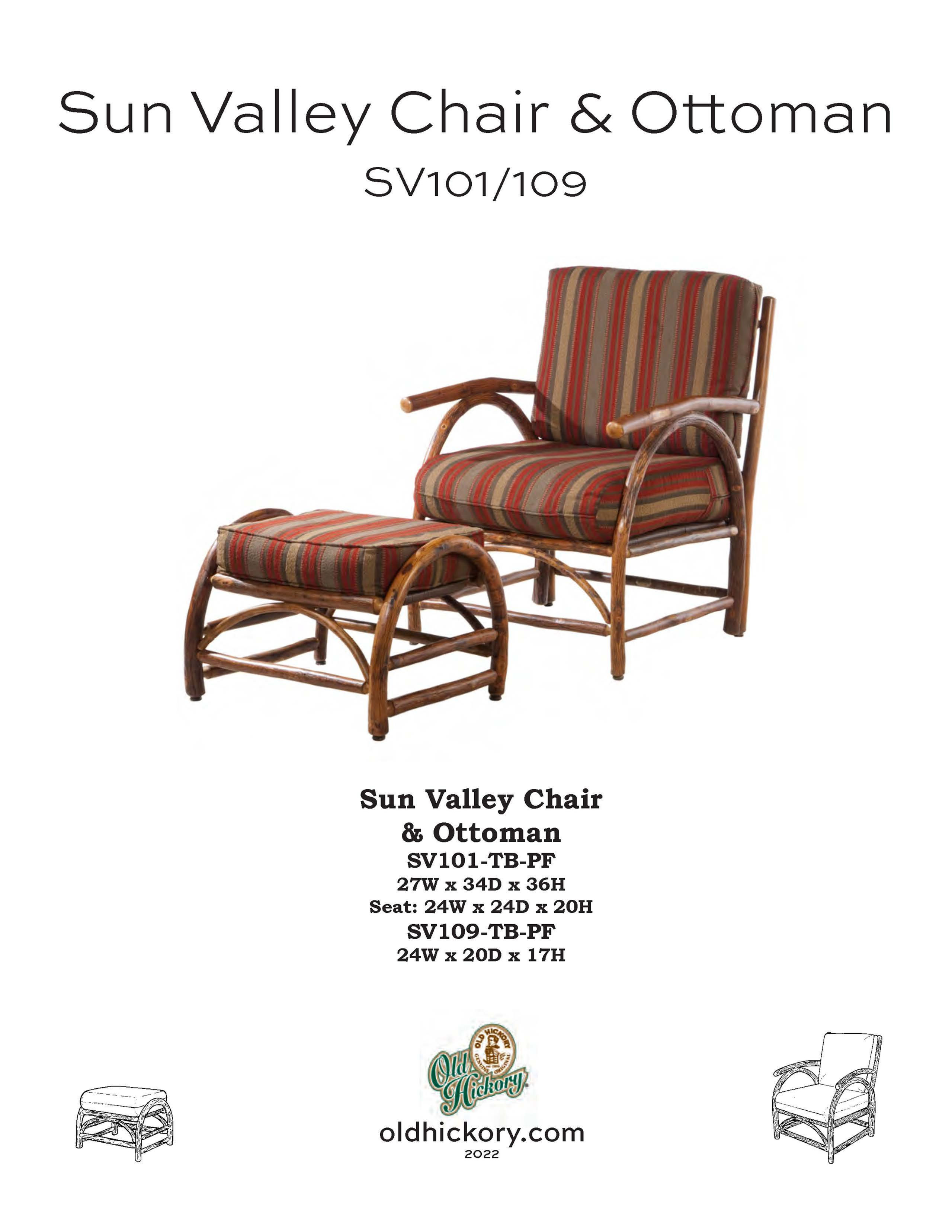 Sun Valley Chair & Ottoman - SV101/SV109