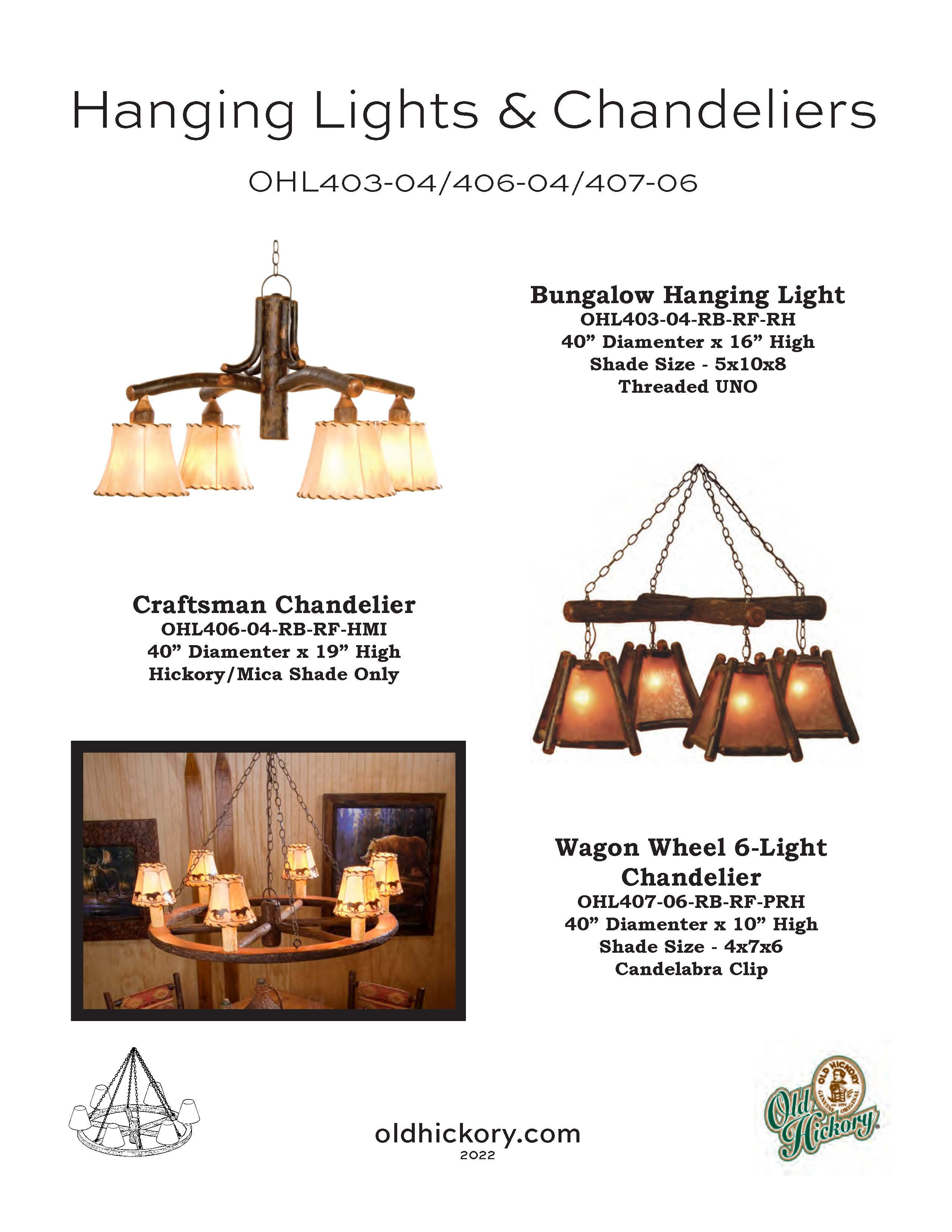 Hanging Lights & Chandeliers - OHL403-04/OHL406-04/OHL407-06