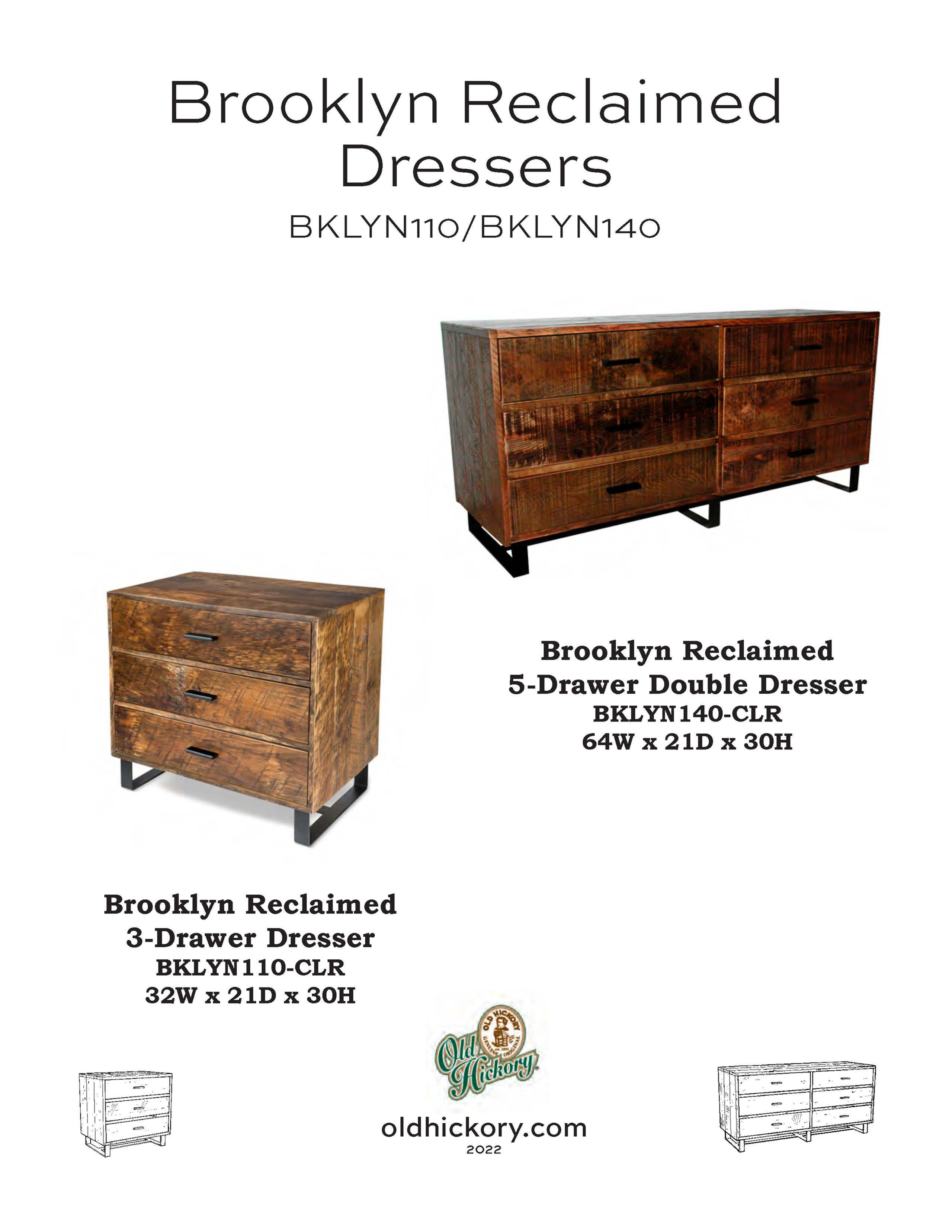 Brooklyn Reclaimed Dressers - BKLYN110/BKLYN140