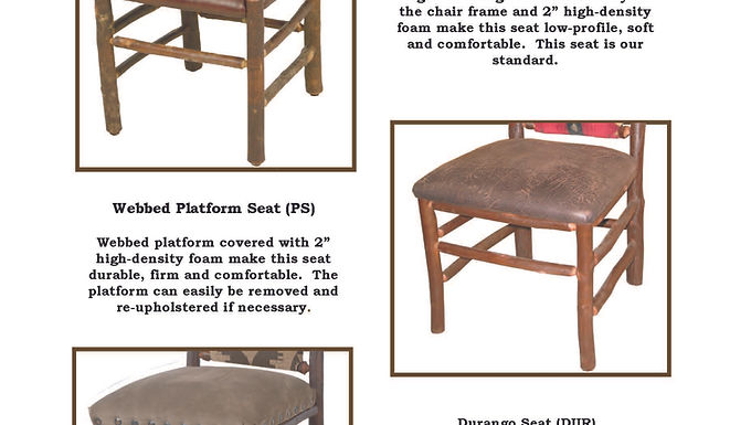 Upholstered Seat Options